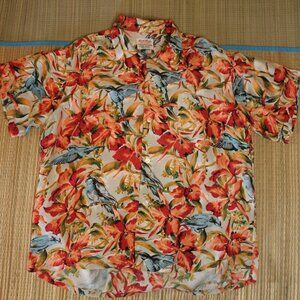 Vintage 1960's Aloha Shirt made by South Pacific - hand screened on 100% rayon!